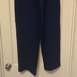 Saint John Collection Marie Gray Blue knit pants pleats and pockets size 14